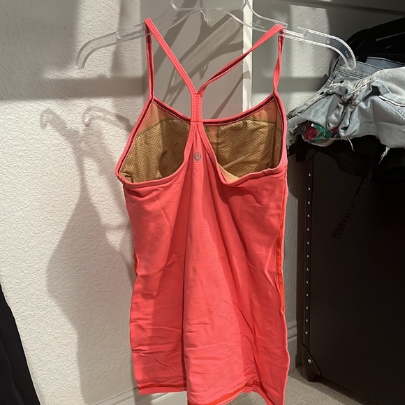 Lululemon tank size 6 bright orange/coral color - Picture 2 of 2